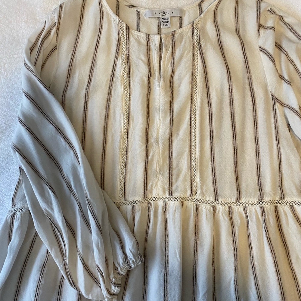 Fever Top- Brown/Beige size L
